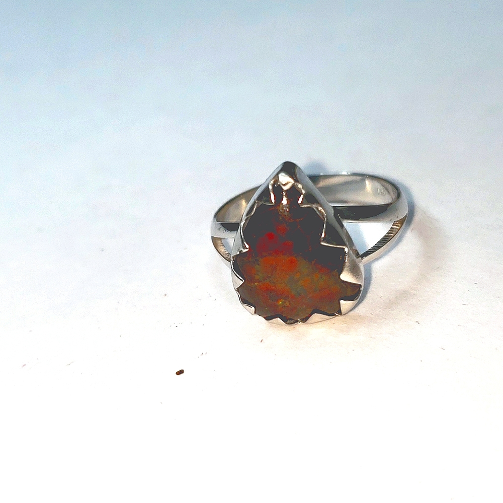 Sterling Silver Ammolite Ring